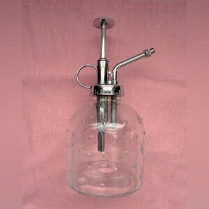 Clear Glass Plant Mister with Silver Accents